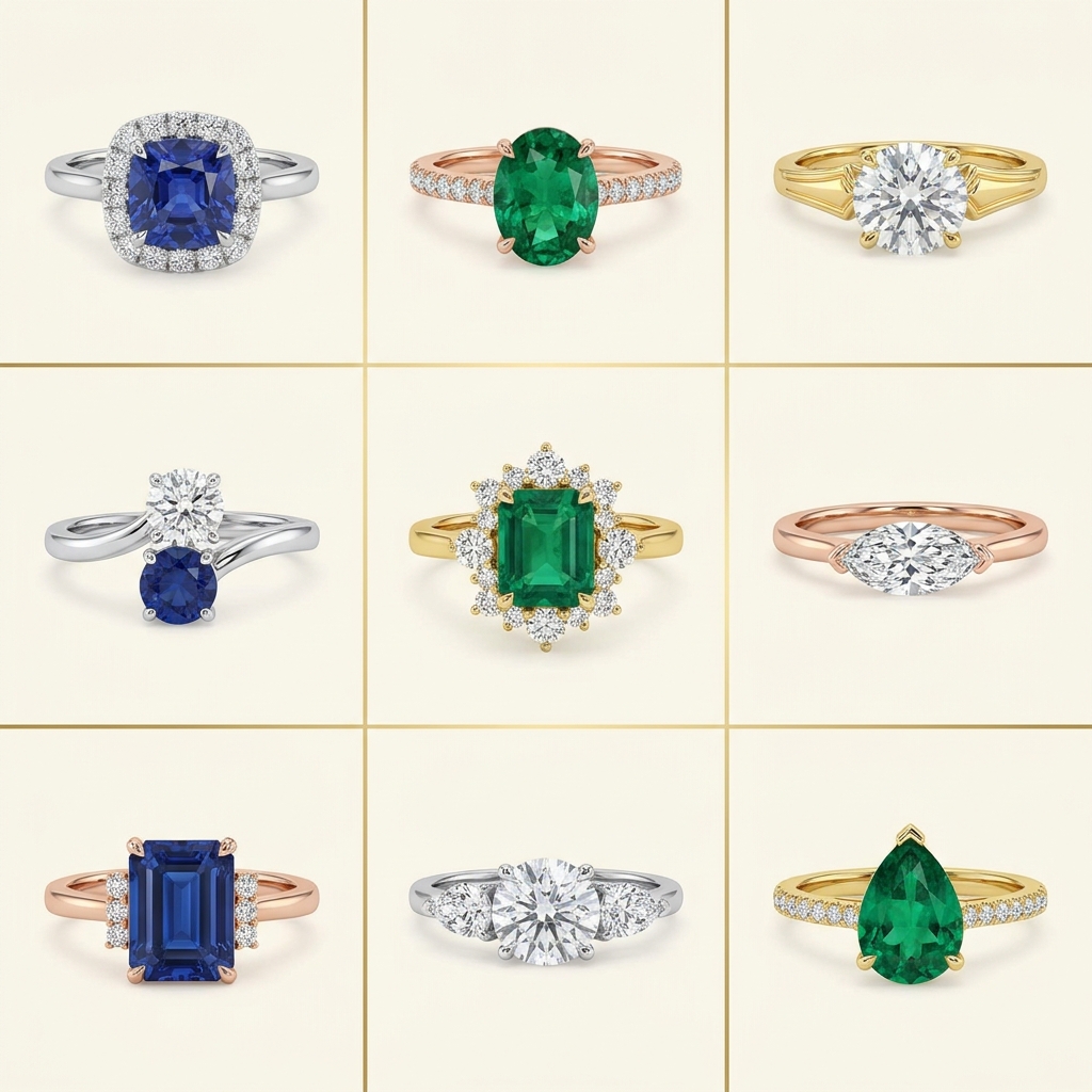 Jewellery design variation grid